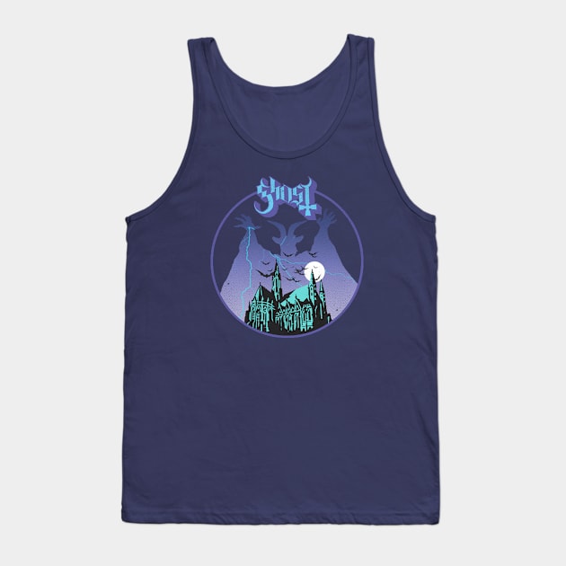 Ghost Midnight Blue Tank Top by Punk Fashion